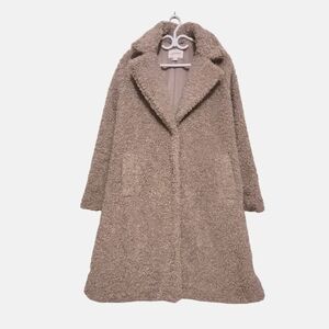 Joe Fresh Long Teddy coat,faux fur shearling sherpa jacket,X Large